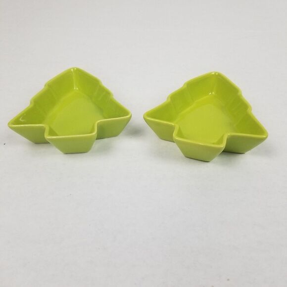 Celebrate It Mini Green Christmas Tree Candy/Nut Dish Set‎ - Picture 4 of 7